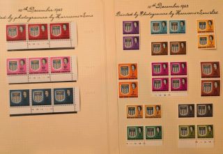 Bc Northern Rhodesia Stamp 1963 Arms Set Of 14 With Pairs And Strips Stamps