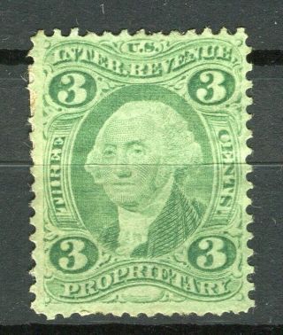 Usa; 1860s Early Classic Washington Revenue Issue Fine Value,  3c.