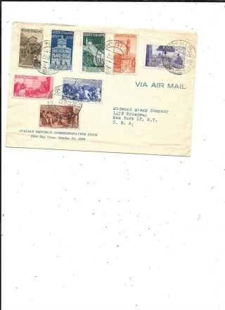 Italy First Day Cover 1946 Republic Commemorative Issue