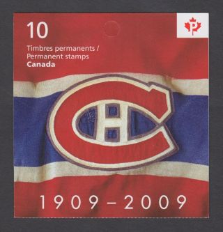 Canada Booklet Bk411 10 X 90c Montreal Canadiens 1909 - 2009