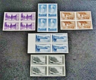 Nystamps Us Stamp 758 - 762 H Block Of 4 $29