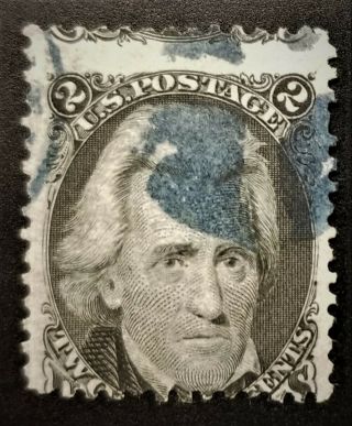 Dukem7777 - Us - Stamps - Sc 73 – 1863 (civil War Era) 2c Jackson,  Maj - Misperf (082)