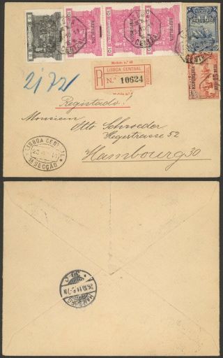 Portugal 1911 - Registered Cover Lisbon To Germany D173