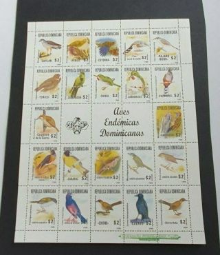 Thematics - Birds - Mnh - Republic Dominicana Miniature Sheet 1996 - As Seen