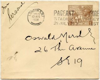 Gb 1924 Wembley Stationery Envelope,  Pageant Of Empire Machine Slogan