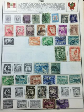Treasure Coast Tcstamps 22,  Pages Old Peru Postage Stamps 711