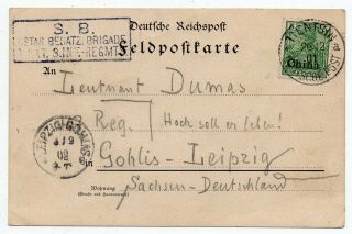 1901 Germany Offices In China Military Cover,  Cancels,  Rarity