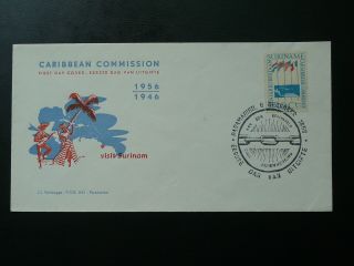 Caribbean Commission 1956 Fdc Suriname 86984