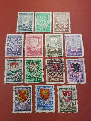 1941 Belgium Semi - Postal Stamps (14) Mhog&used