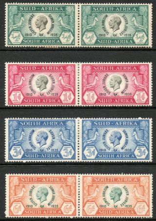 South Africa 1935 Kgv Silver Jubilee Set Of 4 Stamps Hinged