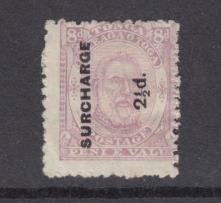 Tonga Sc 23a Mlh.  1894 2½p On 8p King George I,  No Stop After Surcharge