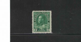 King George V Admiral Issue 2c Y.  Green.  Never Hinged Unitrade 107 Wet Printing
