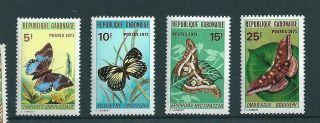 Gabon 1971 Mnh Butterflies Set See
