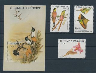 Lk62292 Sao Tome E Principe Animals Fauna Flora Birds Fine Lot Mnh