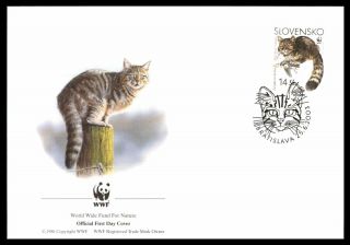 Mayfairstamps Slovensko 2003 Cat On Pole First Day Cover World Wide Fund For Nat