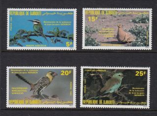 Djibouti Stamps - Audubon Birth Bicentenary Sc 590 - 593 Mnh Cv$12