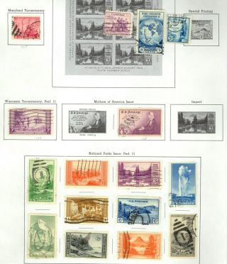 35 1930s Us Stamps National Parks Complete Sets Imperf Spcial Delivery Lot F17