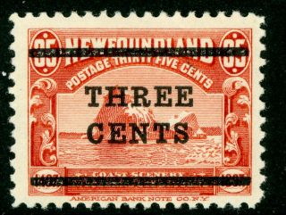 Canada 1920 Newfoundland 3¢ Red Overprint 13½ Mm Scott 130 Z860