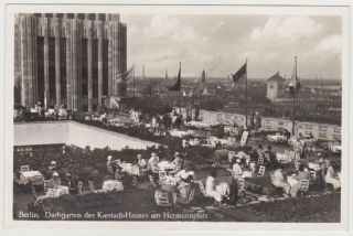 Germany Dr 1938 Pict.  Pc Berlin (karstadt Hs.  Roof Rest. ) To Denmark