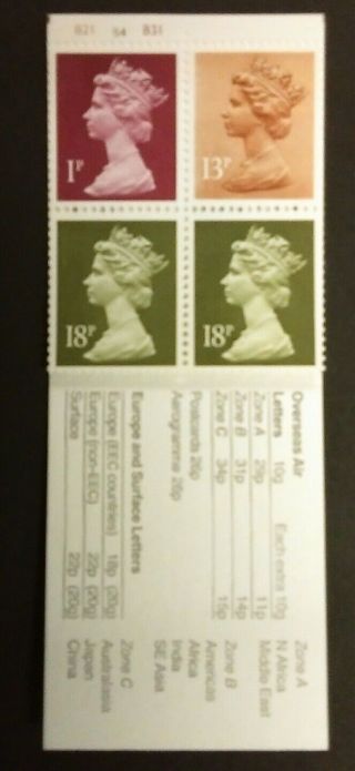 Gb 1987 50p Folded Booklet Bicentenary Of Marylebone Cylinder B21 B4 B30 Mcc £35