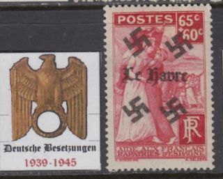 Germany - Reich 1941 - 1945 Occ France - Le Havre 4 Swastiken Mh