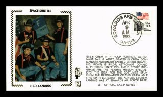 Dr Jim Stamps Us Space Shuttle Landing Crew Z Silk Iasp 56 Event Cover 1983