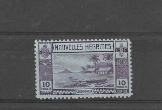Hebrides 1938 French Part 10fr Top Value Unmounted Sg F76
