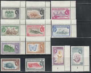 British Honduras 1953 - 62 Sg 179 - 190 Set Unmounted Including Sg 187a