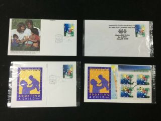 Treasure Coast Tcstamps 5x Adoption Postcards And Fdc First Day Issue Covers 49
