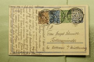 Dr Who 1923 Germany Gengenbach Uprated Postal Card E50935