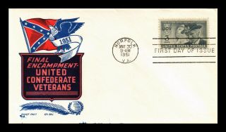 Dr Jim Stamps Us United Confederate Veterans Fdc Ken Boll Cover Scott 998