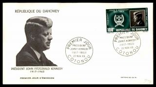 Mayfairstamps Dahomey 1965 John F Kennedy Fdc First Day Cover Wwb52453