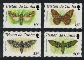 Tristan Da Cunha Butterflies 4v Mnh Sg 490 - 493