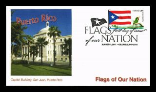 Dr Jim Stamps Us Puerto Rico Flags Of Our Nation Forever Stamp Fdc Cover