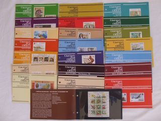 Guernsey 22 Different Presentation Packs 1986 - 90 With Mnh Stamps