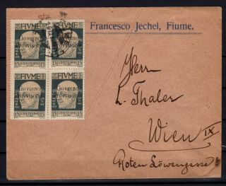 P116554/ Fiume – Italy / Sassone 151 (block Of 4) On Cover 140 E