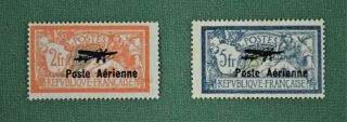 France Stamps 1927 Int.  Display Of Aviation At Merseilles Sg 455 & 456 H/m (p93)