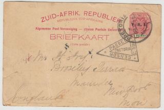 Boer War 1902 Censor Postal Card Pretoria - Newport England