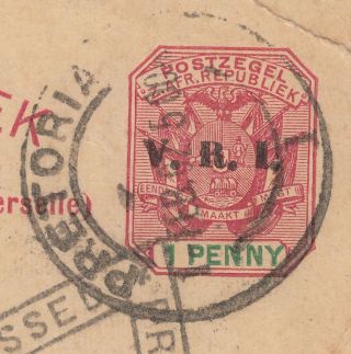 BOER WAR 1902 CENSOR postal card PRETORIA - NEWPORT ENGLAND 4