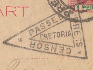 BOER WAR 1902 CENSOR postal card PRETORIA - NEWPORT ENGLAND 5