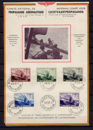 A113986/ Belgium – Cob 466 / 470 Complete On Souvenir Document