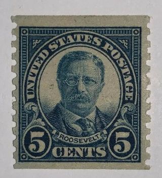Travelstamps: 1924 Us Stamps Sc 602 Theodore Roosevelt,  Coil 5 Cents,  Mnh