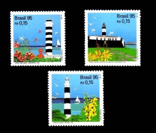Lighthouses Brasil 1995 - Michel 2661 - 62 - 63 Yvert 2243 - 44 - 45 Rhm C - 1960 - 61 - 62