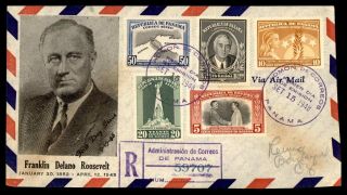 Mayfairstamps Panama 1948 Fdr Set Registered First Day Cover Wwb79711