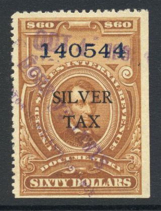 Us 1934 $60 Revenues - Silver Tax Sc Rg20 Cat $90.  00