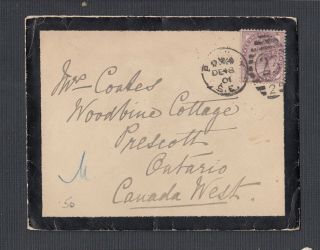 Uk 1899/1901 Two Penny Lilac Mourning Covers Fulham & London To Canada