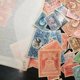 375,  Large U.  S.  Revenue Stamp Lot,  from an Estate.  in U.  S.  (E22) 3