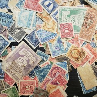375,  Large U.  S.  Revenue Stamp Lot,  from an Estate.  in U.  S.  (E22) 6
