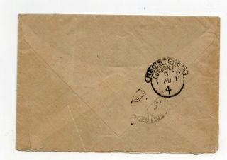 BRITISH COLONIES ST HELENA,  1911 REGISTERED COVER TO FRANCE 2