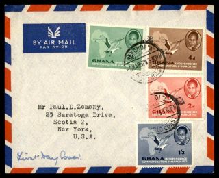 Mayfairstamps 1957 Ghana Sekondi A Independence Set First Day Cover Wwb66949